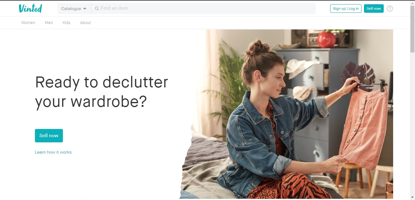 Imagem plataforma Vinted: https://www.vinted.co.uk/