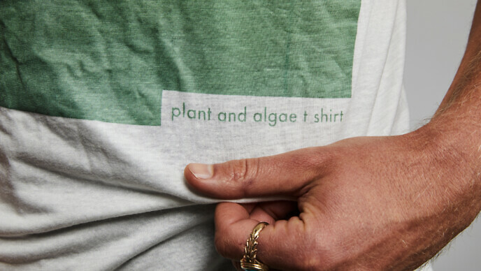 T-shirt biodegradável feita de plantas e algas da marca Vollebak